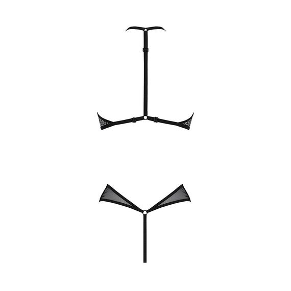 Сітчасте боді з мереживом на грудях Passion SATARA BODY XXL/XXXL black | Зображення 3