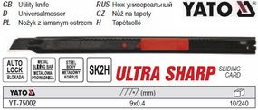Нож YATO Польща ніж висувне лезо M=9 мм YT-75002