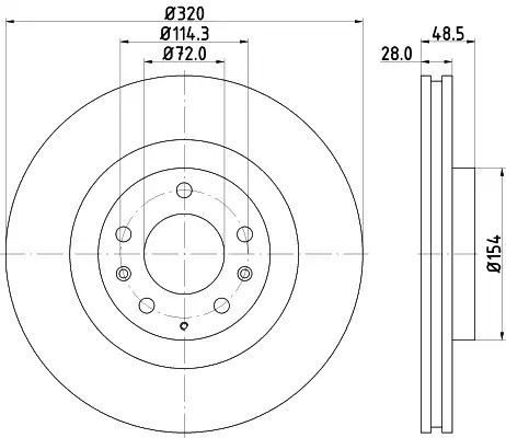 Гальмівний диск передній CX7/CX9 07-2.2-3.7 (PRO), HELLA PAGID (8DD355118201) | Зображення 2