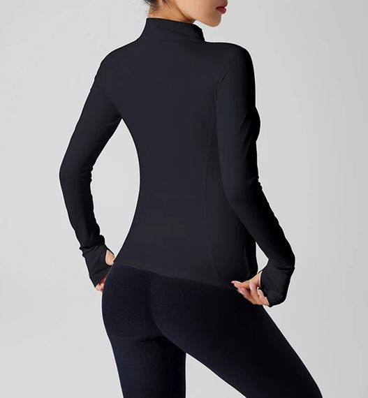 Кофта-zip на молнии женская 19190 L черная | Зображення 1