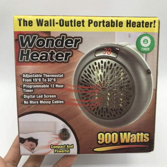 Портативний тепловентилятор мініобігрівач у розетку Wonder Heater 900W | Зображення 5