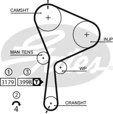 Помпа + комплект ременя ГРМ Suzuki GRAND VITARA, RENAULT GRAND, GATES (KP15610XS) | Зображення 1