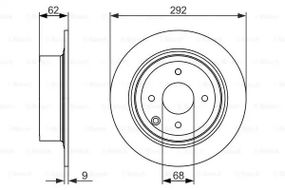 Диск гальмівний NISSAN VERSA, BOSCH (0986479742)