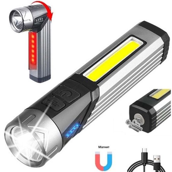 Ліхтар кишеньковий поворотний Police 508-OSL+COB, вбудованим акумулятором, магнітом та 7 режимами | Зображення 5