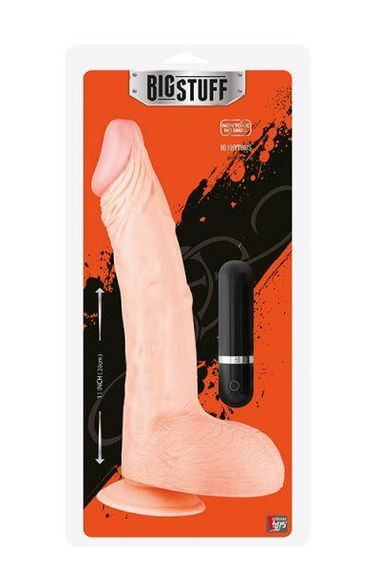 Вібратор гігант BIGSTUFF на присосці з пультом, тілесний sexstyle | Зображення 2