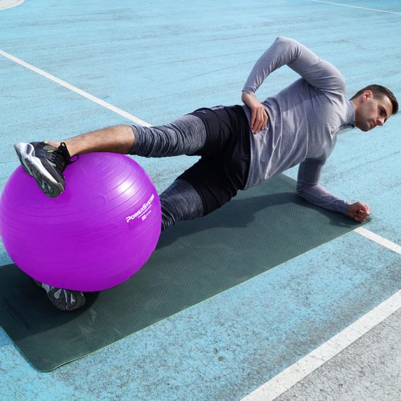 М'яч для фітнесу (фітбол) Power System PS-4013 Ø75 cm PRO Gymball Purple | Зображення 2