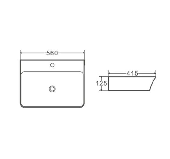 Раковина накладна Mixxus Premium Bevel-0202 з переливом (MP6481) | Зображення 1