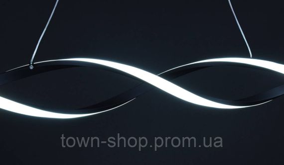 Люстра потолочная LED H20L-1000-bk Черный 25-100х14х100 см. | Зображення 7