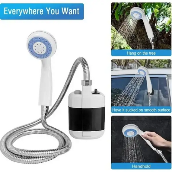 Переносний душ для кемпінгу та миття автомобіля душова система Portable Outdoor Shower з акумулятором і USB  знижка