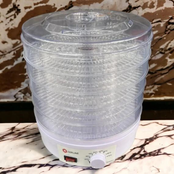 Сушарка для фруктів та овочів ZP-029 Сушильний апарат дегідратор 800W 5 секцій Сіра | Зображення 2