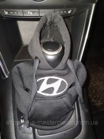 Чехол кофта Худи аксессуар на КПП Car Hoodie Хюндай хендай Hyundai черный подарок автомобилисту 10070