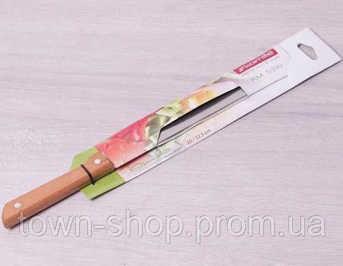 Нож кухонный Kamille Wood мясной 20см с деревянной ручкой | Зображення 3