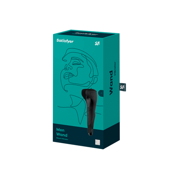 Ергономічний мастурбатор для чоловіків із вібрацією Satisfyer Men Wand, чорний Sex Aura | Зображення 5