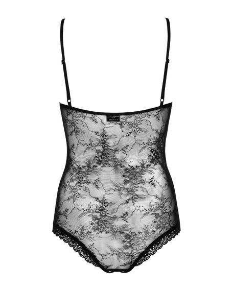 Боди с разрезом Obsessive Slevika Черный L/XL | Зображення 4