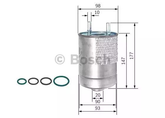 Фільтр паливний RENAULT MEGANE, BOSCH (F026402850) | Зображення 4
