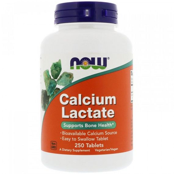 Мікроелемент Кальцій NOW Foods Calcium Lactate 250 Tabs