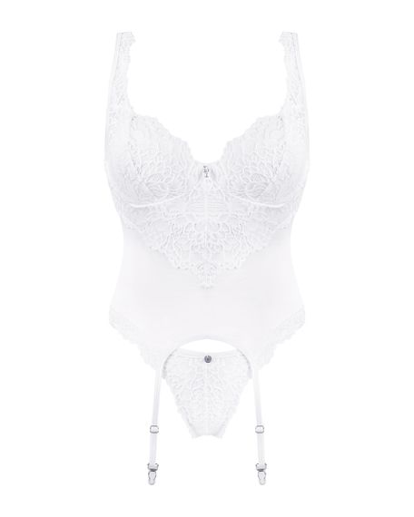 Комплект Obsessive Amor Blanco, білий, S/M | Зображення 4