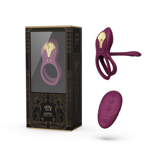 Смарт-эрекционное кольцо Zalo - BAYEK Velvet Purple, двойное с вводимой частью, пульт ДУ Sex Aura | Зображення 7