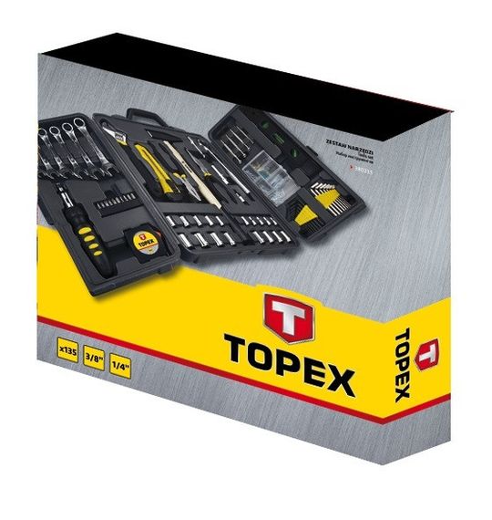 Набор инструмента TOPEX универсальный, 135 шт. (38D215) | Зображення 1