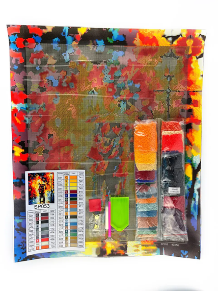 Алмазная мозаика Встреча в парке 40х50 см ColorArt SP053 | Зображення 2