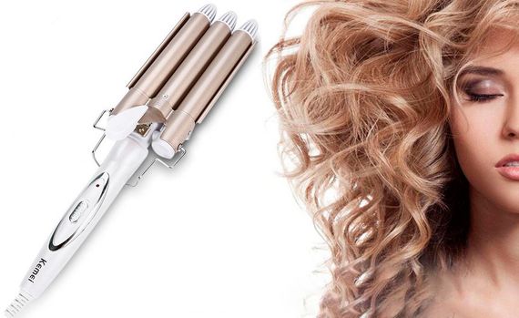 Тройная плойка Kemei KM-1010