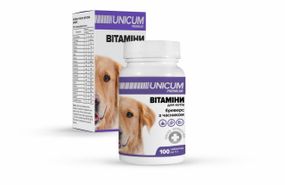 Вітаміни UNICUM premium для собак Бреверс з часником 100 табл., 100г/10