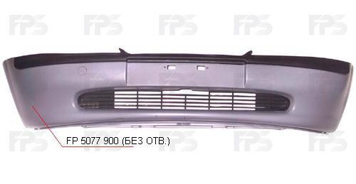Передний бампер Opel Vectra B 96-99 под покарс., без отв. птф, с решеткой (FPS) 1400164