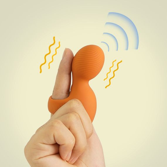 Вибратор на палец Sweet Em, оранжевый sexstyle | Зображення 2