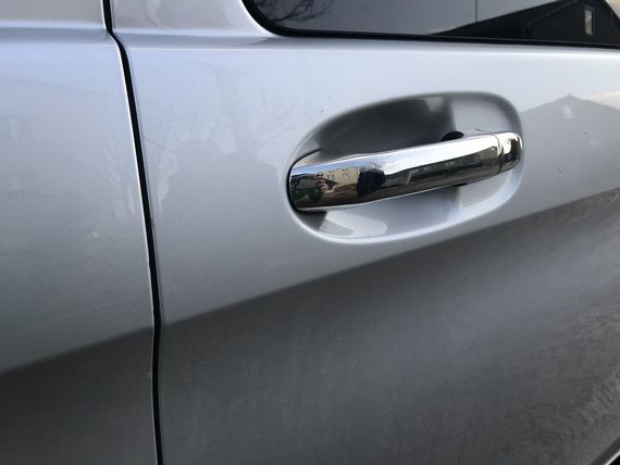 Накладки на ручки (4 шт., нерж.) С чипом, Carmos - Турецкая сталь для Mercedes Vito / V W447 2014-2024 гг | Зображення 2