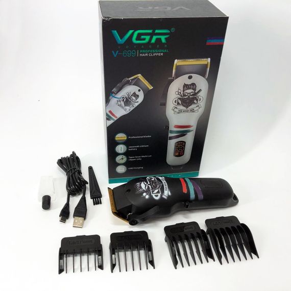 Набір для видалення волосся із зарядним пристроєм VGR V-699 Бездротова машинка для стрижки дому SV-54 | Зображення 9