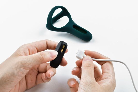 Двойное эрекционное кольцо Fun Town Rise Turquoise, управление со смартфона sexstyle | Зображення 14