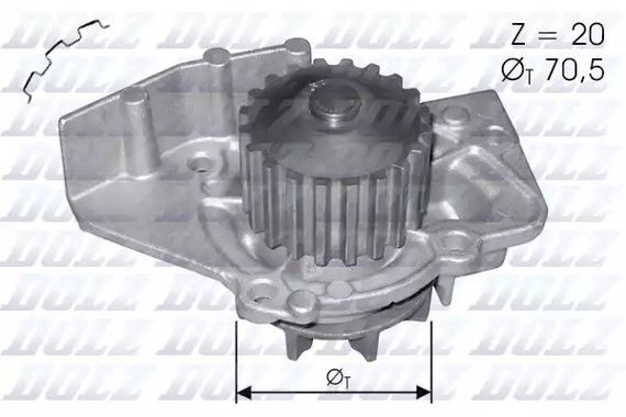 Водяной насос SUZUKI GRAND, TOYOTA COROLLA, LANCIA PHEDRA, DOLZ (C120) | Зображення 1