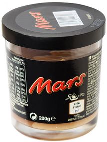 Шоколадно-карамельний крем Mars, 200г ,Голландія (Нідерланди), Шоколадна паста Марс