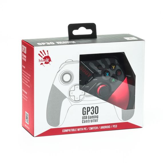 Дротовий геймпад Bloody GP30 (Sports Blue), чорний+синій+червоний | Зображення 8