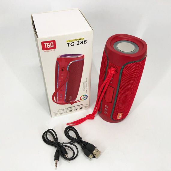 Портативна Bluetooth колонка з підсвічуванням LED TG288. YE-818 Колір: червоний | Зображення 5