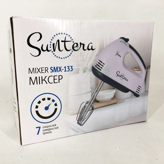 Міксер для тіста на пироги Suntera SMX-133 300 Вт, Домашній міксер Побутовий для збивання крему QV-84 | Зображення 5