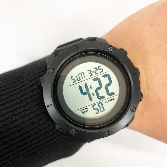 Годинник наручний чоловічий SKMEI 1508BKWT BLACK, годинник наручний електронний тактичний. Колір: чорний | Зображення 2