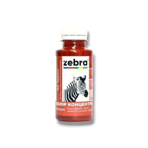 Барвник для фарби колер концентрат ЗЕБРА 100мл 608 Терракот