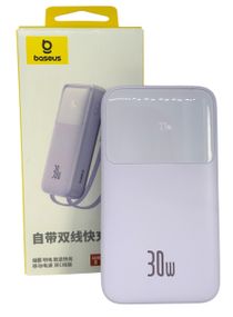 Power Bank 10000 mAh 30 W BASEUS реальна ємність з кабелями зовнішній акумулятор павербанк