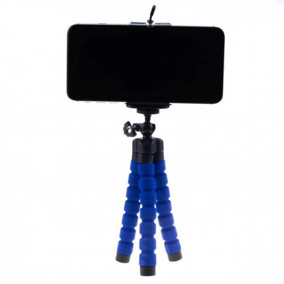 Міні-штатив тринога для телефону та камери 25 см Синій