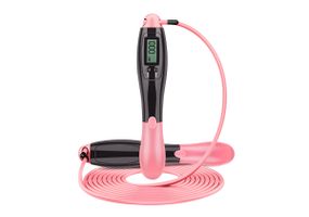 Швидкісна скакалка з лічильником EasyFit чорно-рожевий (EF-1916-BP)
