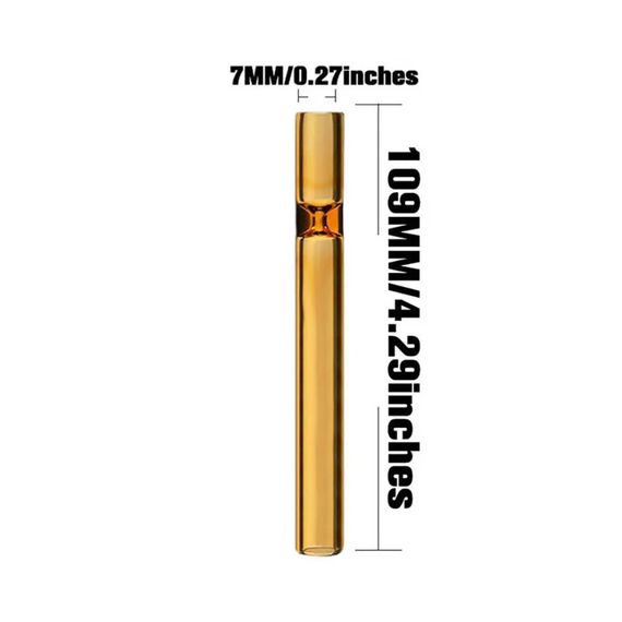 Пипетка Чиллум Стекло 100мм "Chillum Yellow" | Зображення 1