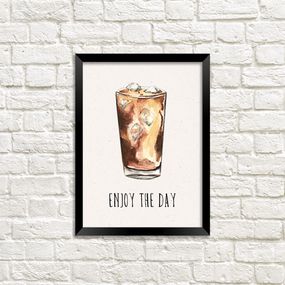 Постер в рамці Enjoy the day 30x42 см, A3 (MT3_COF005_BL)
