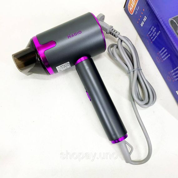 Профессиональный фен для объема Magio MG-163 2000 Вт, Профессиональный фен для укладки волос с насадкой BF-11 | Зображення 9