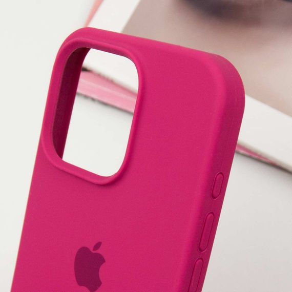 Чохол Silicone Case Full Protective (AA) для Apple iPhone 16 Pro (6.3") Червоний / Rose Red | Зображення 5