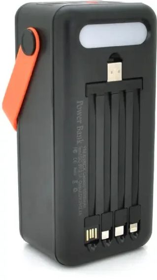 Портативна батарея зовнішня повербанк Power Bank 120000 mAh із сонячною панеллю та ліхтариком YM-639CX | Зображення 3