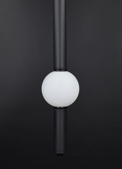 Люстра світлодіодна підвісна LED світильник для квартири на стелю лед 26967 Чорний 65-180х10х10 см. | Зображення 4