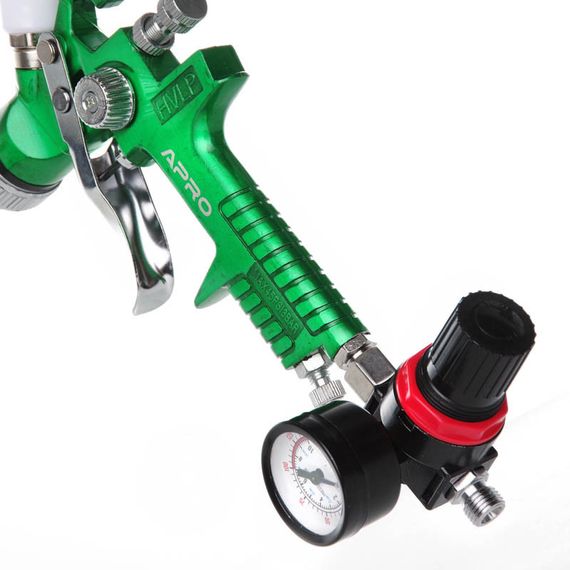 Краскораспылитель HVLP Ø1,4мм в/б пласт. 600мл с редуктором APRO | Зображення 3