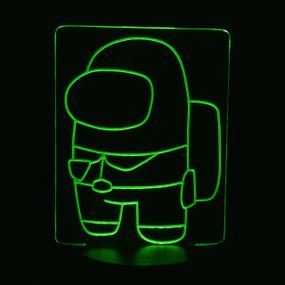 Акриловий світильник-нічник Among Us зелений tty-n000225
