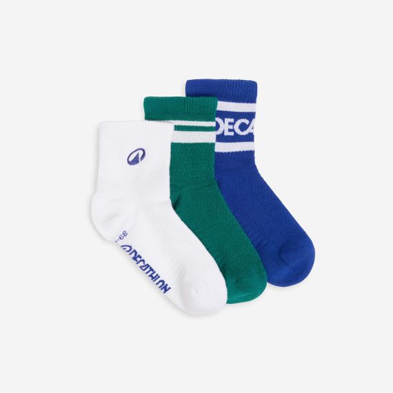 Шкарпетки середні 3 пари сині/зелені/білі - EU35/38 UA34,5/37,5